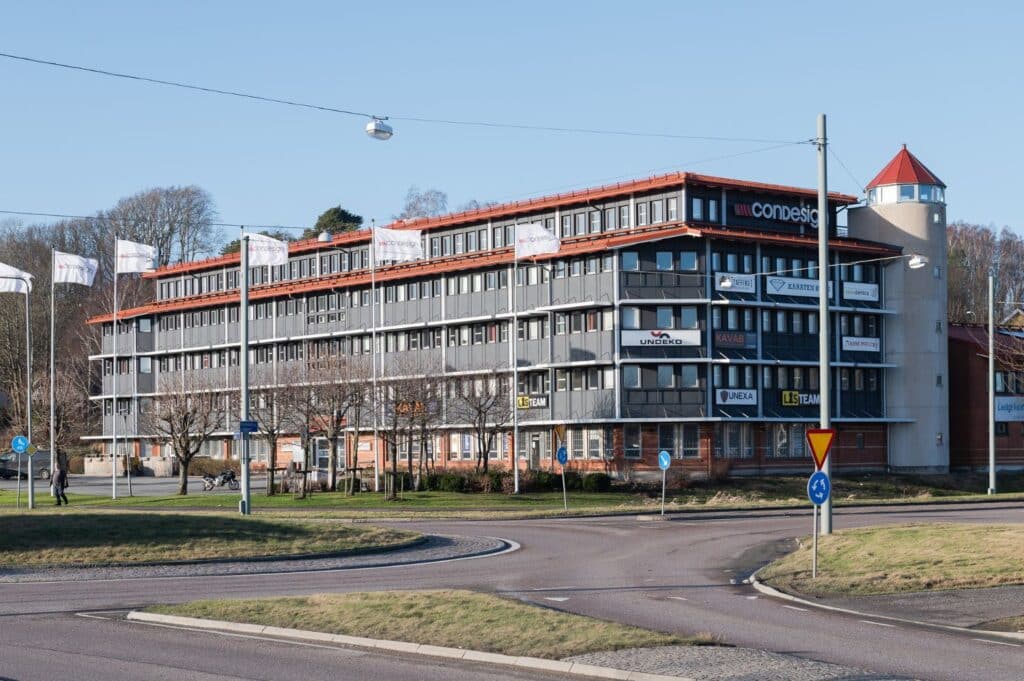 Bild på huset Unexa sitter i. Bild tagen av: Elias Björn